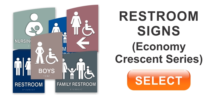 crescent economy restroom sign